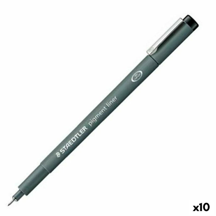 STAEDTLER pigment liner 0,8mm schwarz 10 piezas de rotuladores de punta fina