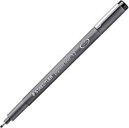Staedtler Rotulador Calibrado Pigment Liner 1.2 mm Negro, Set de 10 Unidades para Dibujo y Escritura Indeleble (Set de 10)