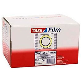 Tesa Cinta Adhesiva Transparente Standard Flowpack Rollo 19 mm X 33M (Set de 24) (Set de 24)