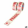 Tesa Cinta PP Frágil Blanco/Rojo 55 mm x 66 m