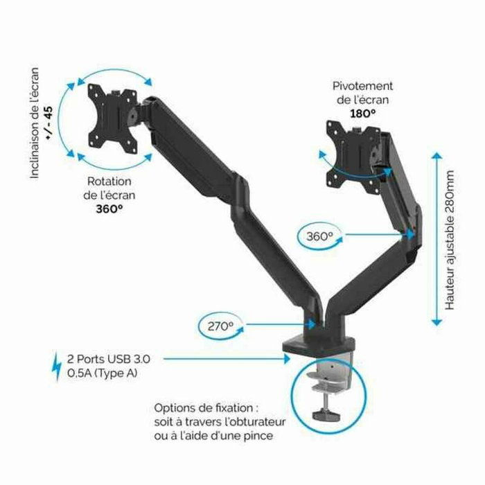 Fellowes Soporte Doble Platinum Series para Monitores de hasta 32'' Negro Fellowes Soporte Doble Platinum Series para Monitores de hasta 32'' Negro