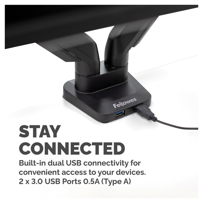 Fellowes Platinum Series Brazo Doble para Monitor Negro