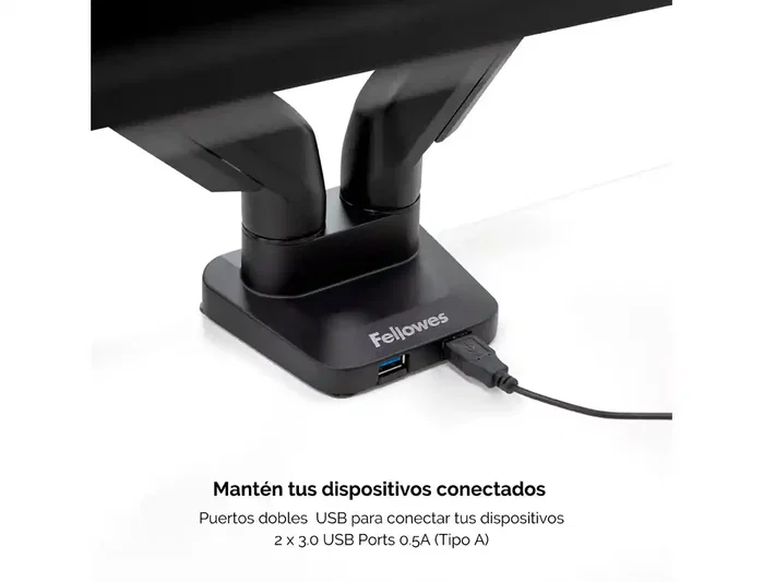Fellowes Soporte Doble Platinum Series para Monitores de hasta 32'' Negro Fellowes Soporte Doble Platinum Series para Monitores de hasta 32'' Negro