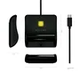 Aisens Lector de Tarjetas Inteligente DNI USB-C Negro ASCR-SN03C-BK