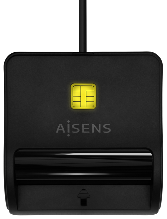 Aisens Lector de Tarjetas Inteligentes DNI USB-C Negro ASCR-SN03C-BK