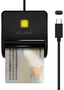 Aisens Lector de Tarjetas Inteligentes DNI USB-C Negro ASCR-SN03C-BK