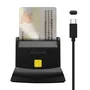 Aisens ASCR-SN04CSD-BK Lector de DNI y Tarjetas USB-C, Negro