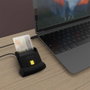 Aisens Lector de tarjetas inteligente DNI y tarjetas de memoria USB-C Negro ASCR-SN04CSD-BK