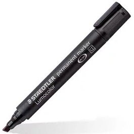 Staedtler Rotulador Permanente Lumocolor 350 Punta Biselada Negro Set de 10 unidades (Set de 10)