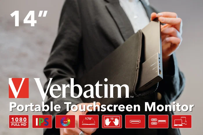 Verbatim Monitor Portátil Táctil PMT-14 14 pulgadas Full HD IPS Verbatim Monitor Portátil Táctil PMT-14 14 pulgadas Full HD IPS