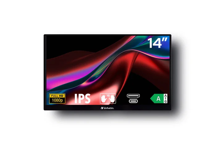 Verbatim Monitor Portátil Táctil PMT-14 14 pulgadas Full HD IPS Verbatim Monitor Portátil Táctil PMT-14 14 pulgadas Full HD IPS