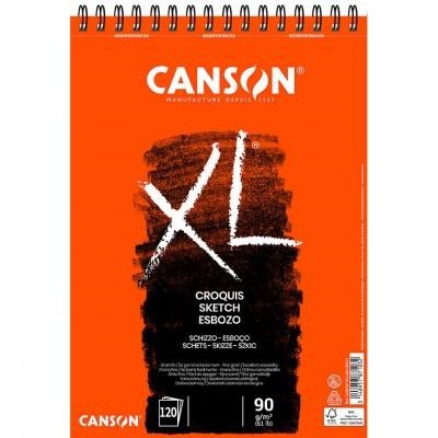 Canson Bloc de dibujo para croquis Din A4, 120 hojas, grano fino 90 g
