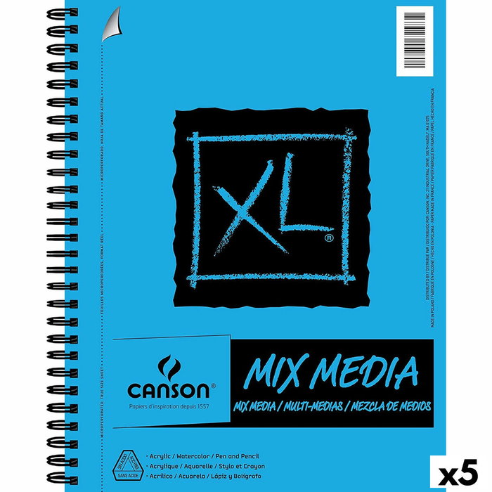 Canson Bloc dibujo acuarela XL Mix Media A4 300 g/m² 30 hojas