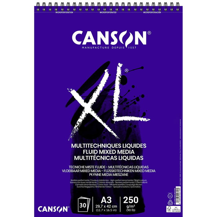 Canson Bloc dibujo acuarela XL Mix Media A4 300 g/m² 30 hojas