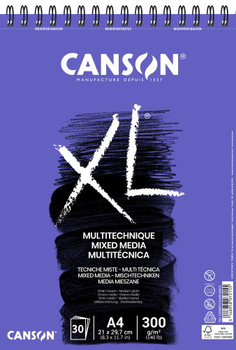 Canson Bloc dibujo acuarela XL Mix Media A4 300 g/m² 30 hojas