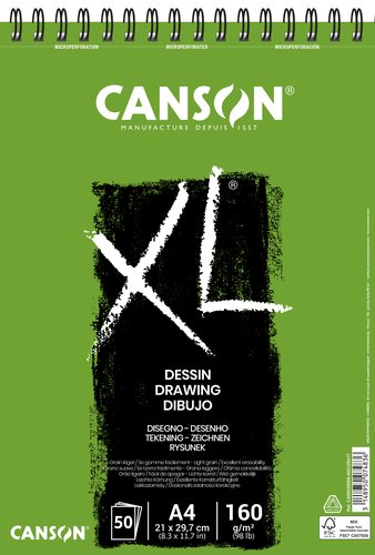 Canson Bloc de Dibujo XL Dessin A4 160g 50 Hojas