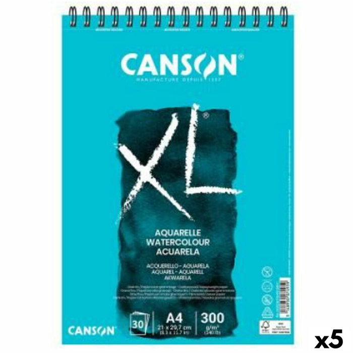 Canson Bloc de dibujo acuarela XL Aquarelle grano fino DIN A5 20 hojas