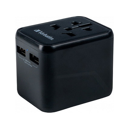 Verbatim UTA-01 Adaptador de Viaje Universal con 2 Puertos USB-A Verbatim UTA-01 Adaptador de Viaje Universal con 2 Puertos USB-A