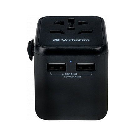 Verbatim UTA-01 Adaptador de Viaje Universal con 2 Puertos USB-A Verbatim UTA-01 Adaptador de Viaje Universal con 2 Puertos USB-A