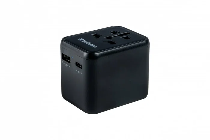 Verbatim UTA-02 Adaptador de Viaje Universal Negro 20W USB-C y USB-A Verbatim UTA-02 Adaptador de Viaje Universal Negro 20W USB-C y USB-A