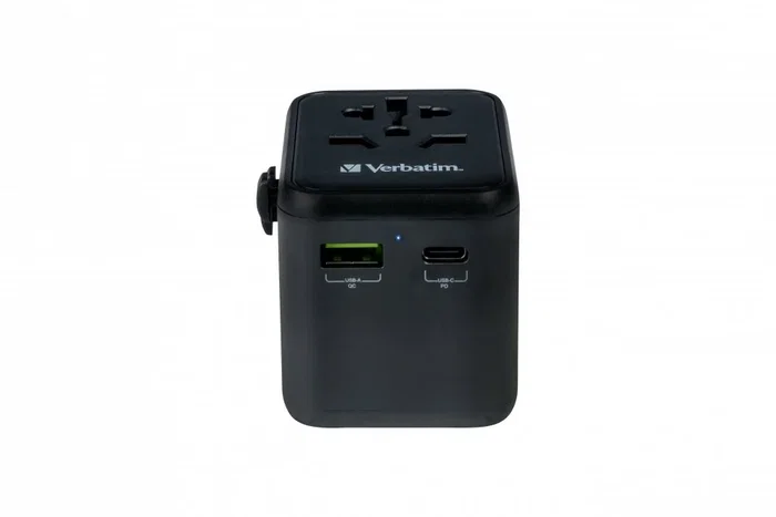 Verbatim UTA-02 Adaptador de Viaje Universal Negro 20W USB-C y USB-A Verbatim UTA-02 Adaptador de Viaje Universal Negro 20W USB-C y USB-A
