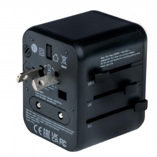 Verbatim UTA-02 Adaptador Universal de Viaje con USB-C 20W y USB-A 18W Verbatim UTA-02 Adaptador Universal de Viaje con USB-C 20W y USB-A 18W