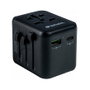 Verbatim UTA-02 Adaptador Universal de Viaje con USB-C 20W y USB-A 18W