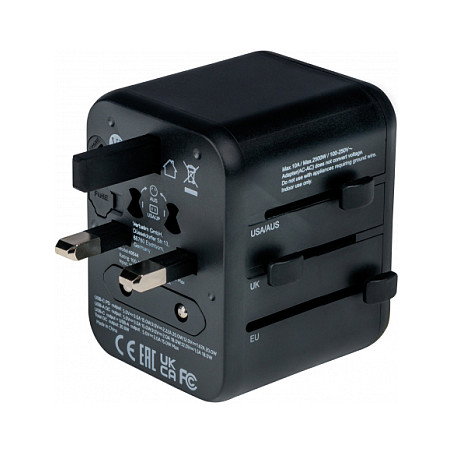 Verbatim UTA-02 Adaptador Universal de Viaje con USB-C 20W y USB-A 18W Verbatim UTA-02 Adaptador Universal de Viaje con USB-C 20W y USB-A 18W