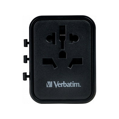 Verbatim UTA-02 Adaptador Universal de Viaje con USB-C 20W y USB-A 18W Verbatim UTA-02 Adaptador Universal de Viaje con USB-C 20W y USB-A 18W
