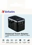 Verbatim UTA-04 Adaptador de Viaje Universal 61W con 2xUSB-C y 3xUSB-A