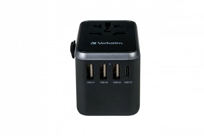 Verbatim UTA-04 Adaptador de Viaje Universal 61W con 2xUSB-C y 3xUSB-A Verbatim UTA-04 Adaptador de Viaje Universal 61W con 2xUSB-C y 3xUSB-A