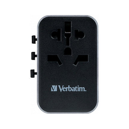 Verbatim UTA-04 Adaptador de Viaje Universal 61W con 2x USB-C y 3x USB-A Verbatim UTA-04 Adaptador de Viaje Universal 61W con 2x USB-C y 3x USB-A