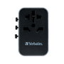 Verbatim UTA-04 Adaptador de Viaje Universal 61W con 2x USB-C y 3x USB-A