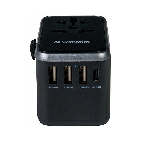 Verbatim UTA-04 Adaptador de Viaje Universal 61W con 2x USB-C y 3x USB-A Verbatim UTA-04 Adaptador de Viaje Universal 61W con 2x USB-C y 3x USB-A