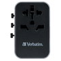 Verbatim UTA-04 Adaptador de Viaje Universal 61W con 2xUSB-C y 3xUSB-A