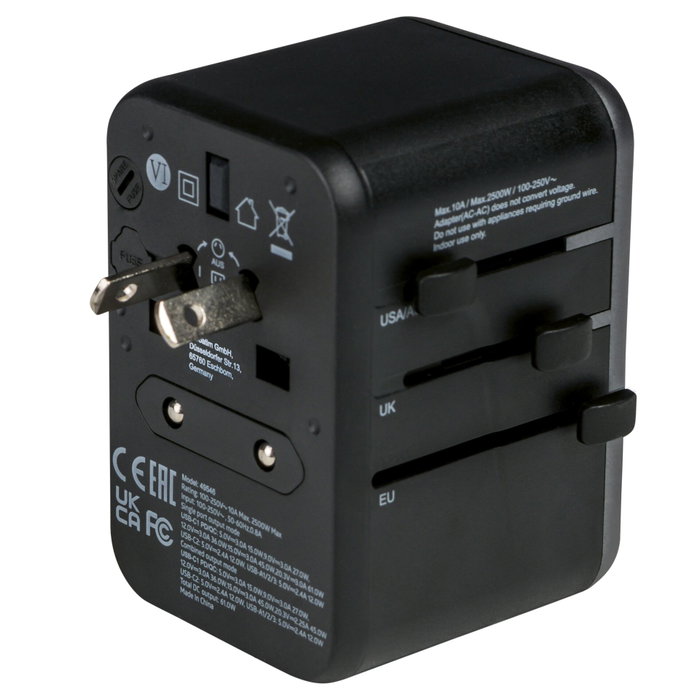 Verbatim UTA-04 Adaptador de Viaje Universal 61W con 2xUSB-C y 3xUSB-A Verbatim UTA-04 Adaptador de Viaje Universal 61W con 2xUSB-C y 3xUSB-A