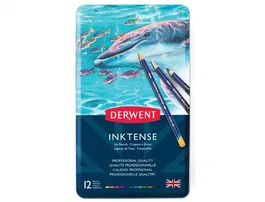 Derwent Lápices de Colores Inktense Acuarelable Caja Metálica 12 Unidades Colores Surtidos