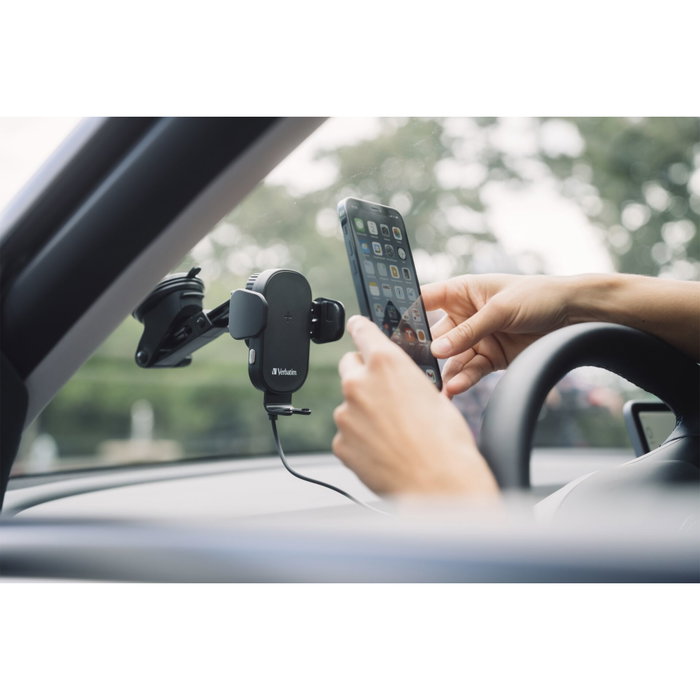 Verbatim FWC-01 Cargador inalámbrico para coche Qi 15W USB-C Negro