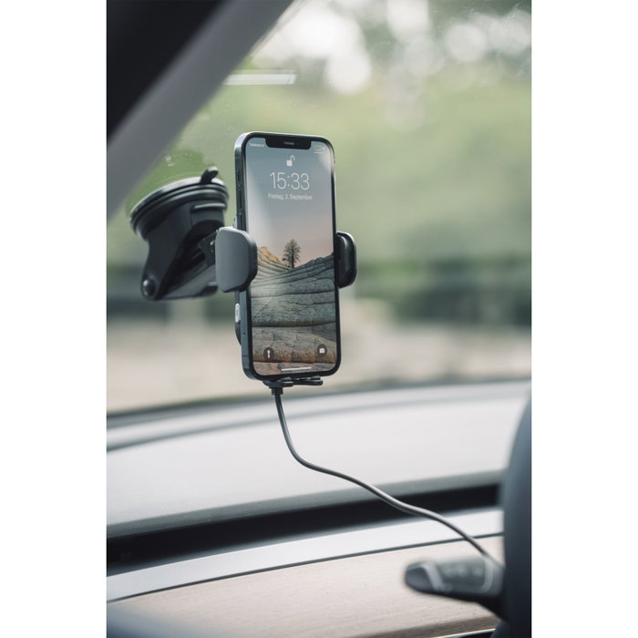 Verbatim FWC-01 Cargador inalámbrico para coche Qi 15W USB-C Negro