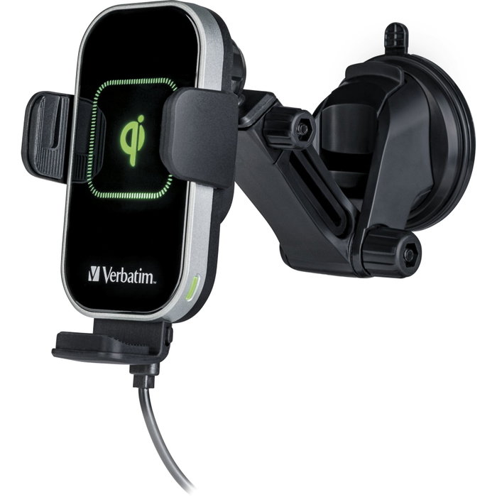 Verbatim FWC-02 Cargador Inalámbrico Rápido Qi 15W para Coche en Negro
