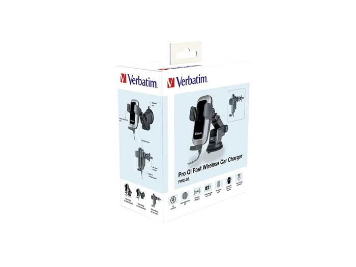Verbatim FWC-03 Pro Qi Cargador Inalámbrico para Coche