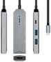 Aisens Dock USB-C 4 en 1 con HDMI 4K, 2x USB y PD 100W, Gris