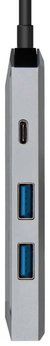 Aisens Dock USB-C 4 en 1 con HDMI 4K, 2x USB y PD 100W, Gris Aisens Dock USB-C 4 en 1 con HDMI 4K, 2x USB y PD 100W, Gris