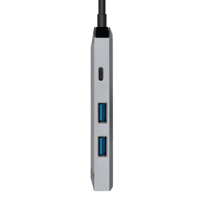 Aisens Dock USB-C 4 en 1 con HDMI 4K, 2x USB y PD 100W, Gris Aisens Dock USB-C 4 en 1 con HDMI 4K, 2x USB y PD 100W, Gris