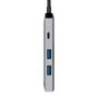 Aisens Dock USB-C 4 en 1 con HDMI 4K, 2x USB y PD 100W, Gris