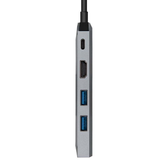 Aisens USB-C Dock 5 en 1 con HDMI 4K, RJ45, 2xUSB y PD 100W, Gris Aisens USB-C Dock 5 en 1 con HDMI 4K, RJ45, 2xUSB y PD 100W, Gris