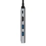 Aisens USB-C Dock 5 en 1 con HDMI 4K, RJ45, 2xUSB y PD 100W, Gris