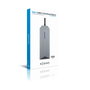 Aisens Docking Station 8 en 1 USB-C, HDMI 4K, RJ45, 3xUSB, PD 100W, SD/MicroSD, Gris
