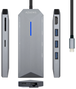 Aisens Docking Station 8 en 1 USB-C, HDMI 4K, RJ45, 3xUSB, PD 100W, SD/MicroSD, Gris