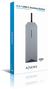 Aisens Docking Station 8 en 1 USB-C, HDMI 4K, RJ45, 3xUSB, PD 100W, SD/MicroSD, Gris
